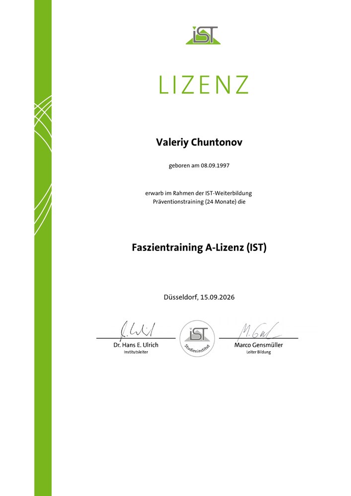 Faszientraining A-Lizenz